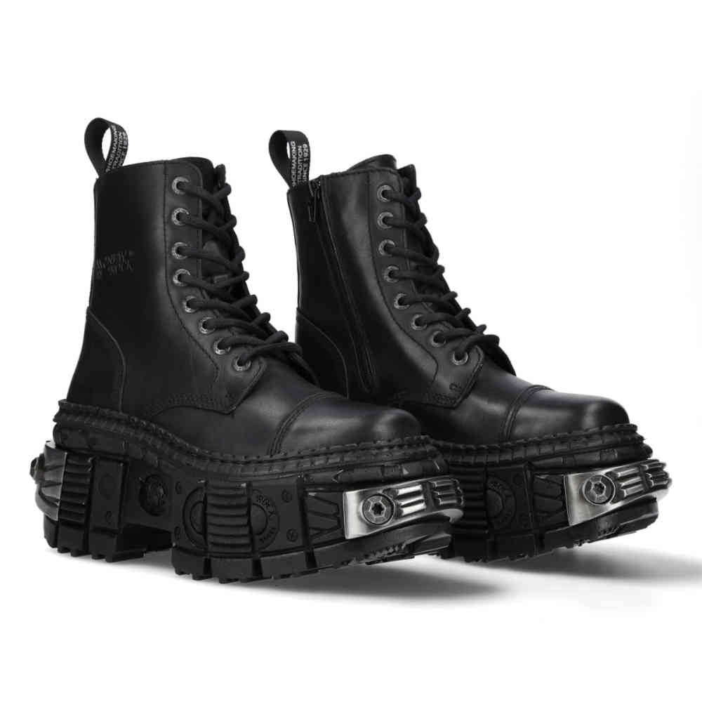 New Rock - M-WALL083C-S4 Enkellaars - Zwart